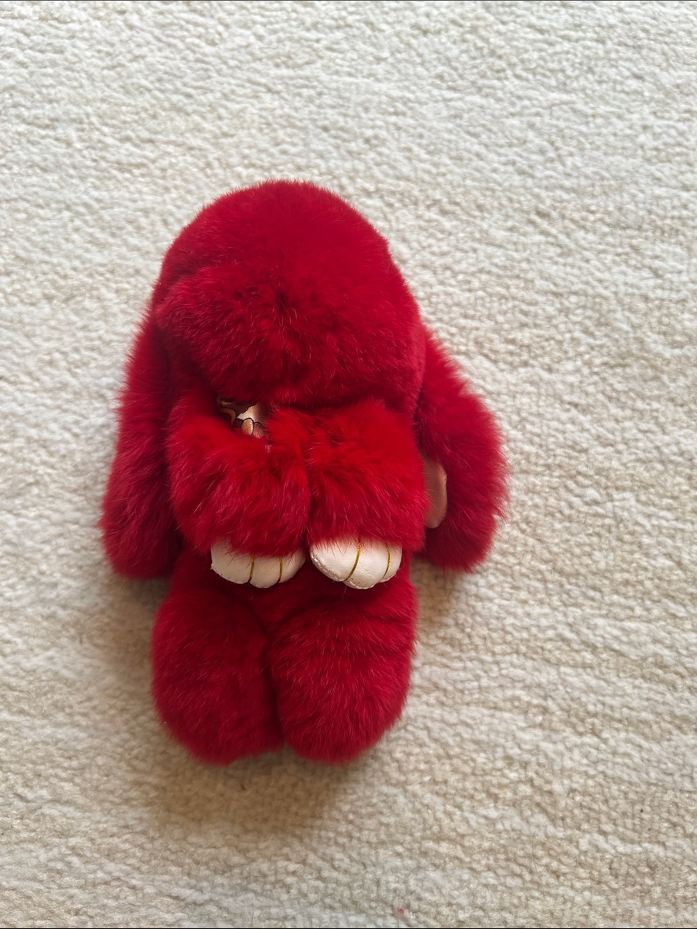 Plush Red Bunny Stuffed keychain